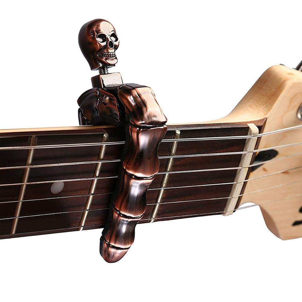 Musical Instrument Ukulele - Gitarren-Capo Totenkopf-Capo für Akustik- und E-Gitarre,