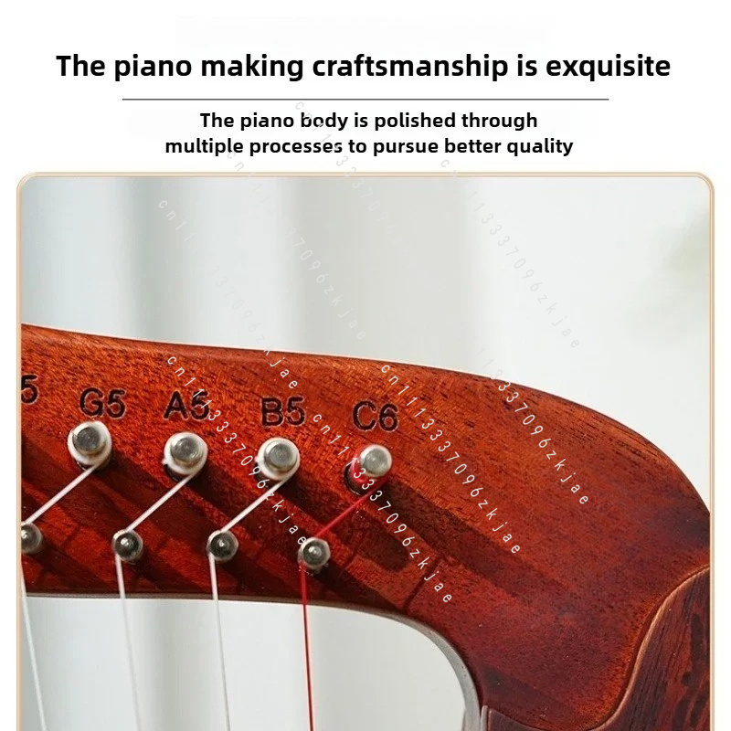 Musical Instrument For Beginners - Handgefertigte 15-Ton-Harfe für Klangtherapie, Tragbare Lernharfe