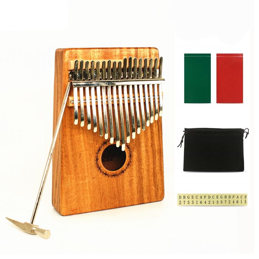 Musical Instrument Marimba - JDR 17-Tasten Kalimba aus Mahagoni Daumenklavier