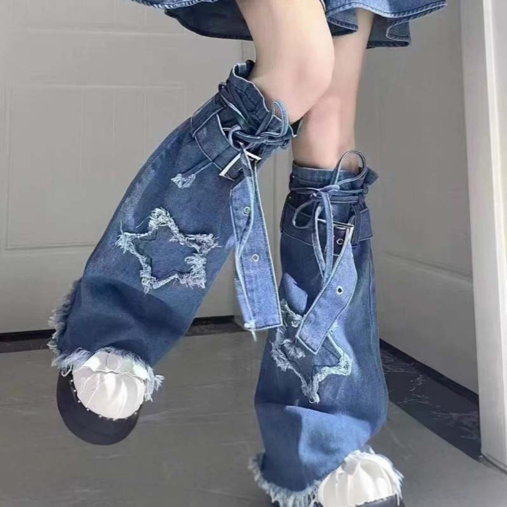 Musical Instrument Japanese - Japanische JK Lolita Y2K Denim Beinwärmer