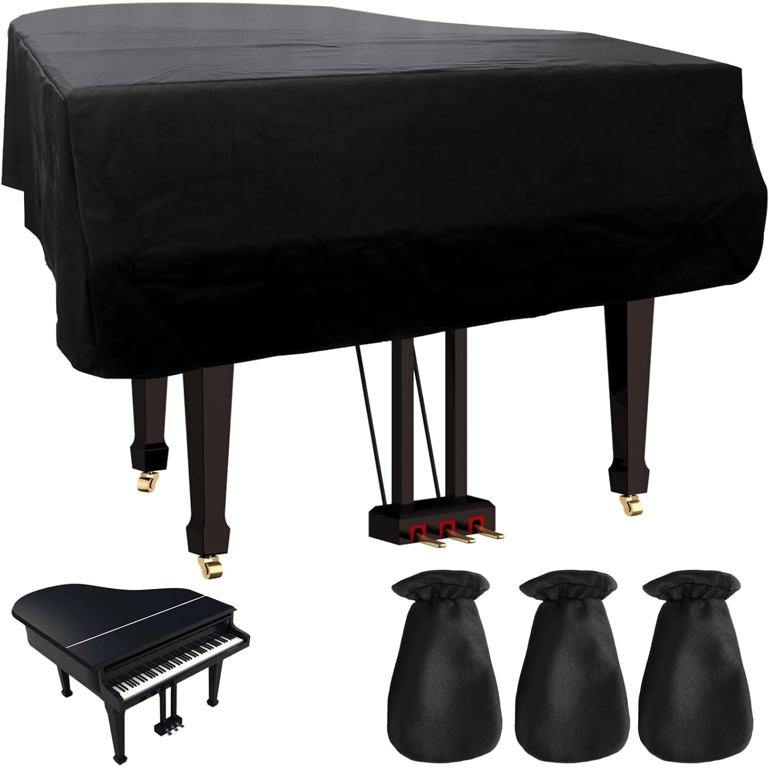 Musical Instrument Like Piano - Klavierabdeckungen Pedalhüllen, Pedalabdeckung Fußpolster, 3 Stück