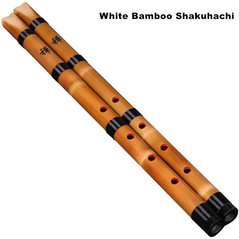 Musical Instrument Japanese - Handgemachte natürliche weiße Bambus Shakuhachi Chiba/japanische