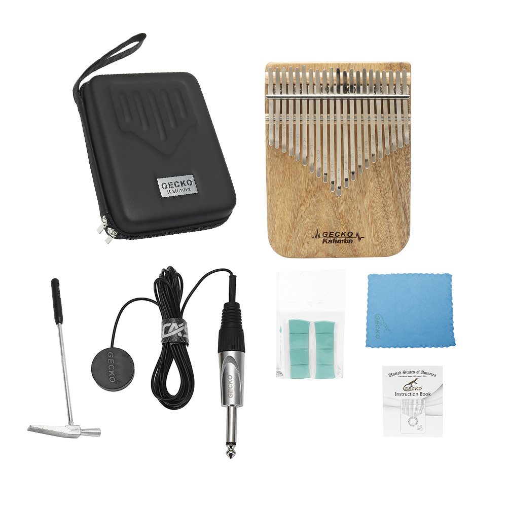 A Musical Instrument With Keys - GECKO Kalimba 21-Tasten Kampholz Daumenklavier Musikinstrument