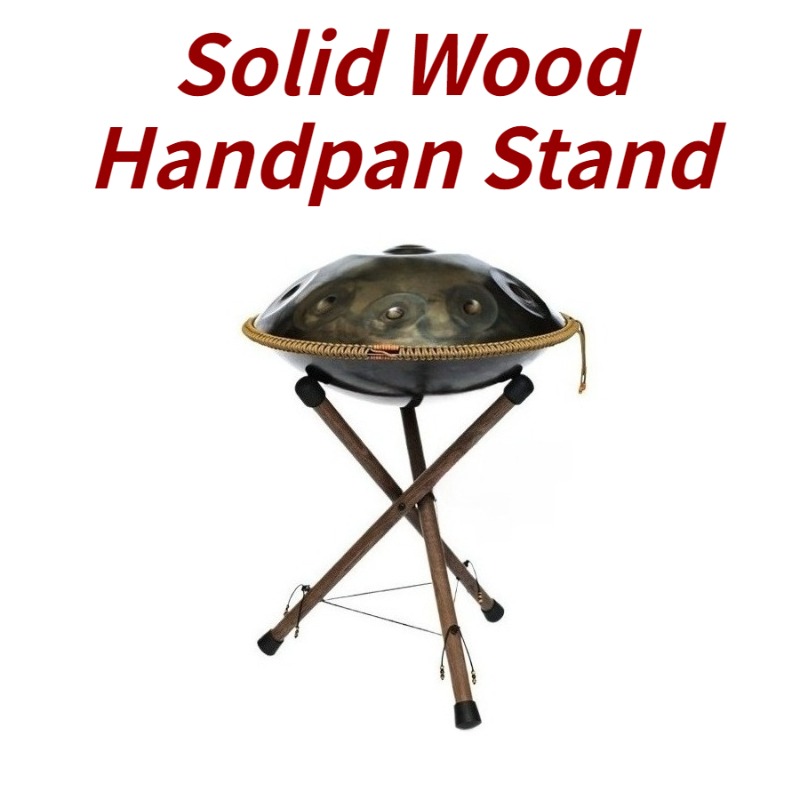 Musical Instrument Handpan - Handgefertigter Handpan-Ständer aus Massivholz, Verstellbar, Stabil,