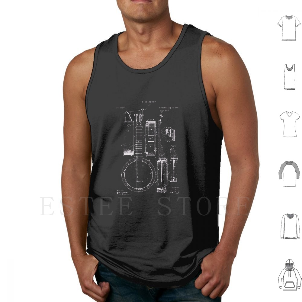 Musical Instrument From O - Banjo-Musikinstrument Patent ab 1882 Tank Tops