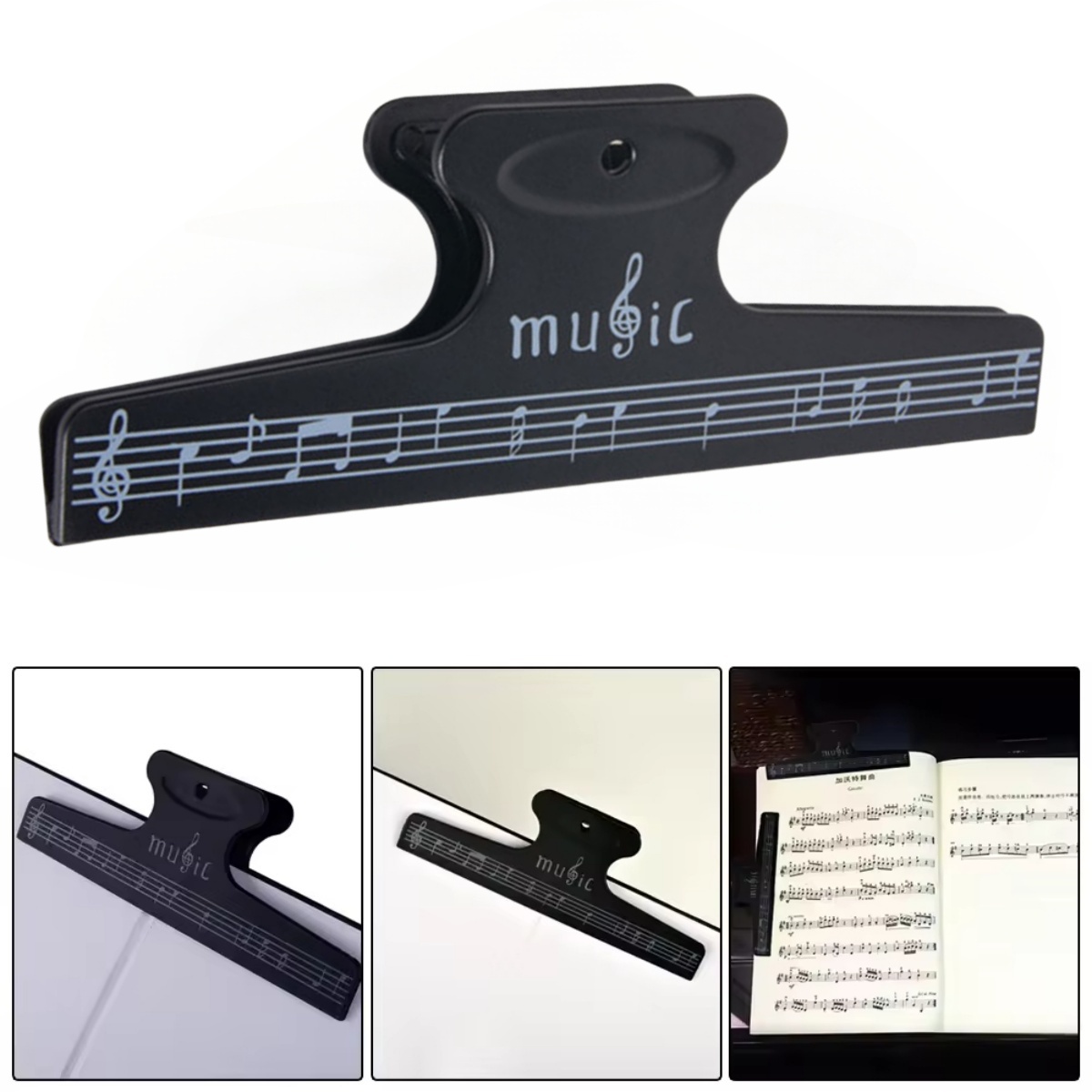 Musical Instrument Book - Noten Clips Buch Seite Hinweis Clip