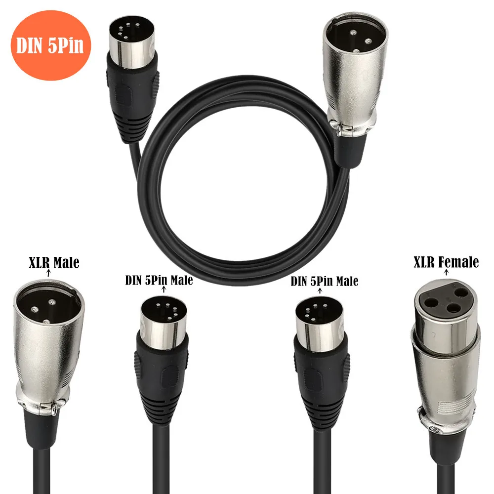 Musical Instrument Videos - MIDI-auf-XLR-Adapterkabel, DIN 5-poliges auf XLR-3-poliges Audiokabel