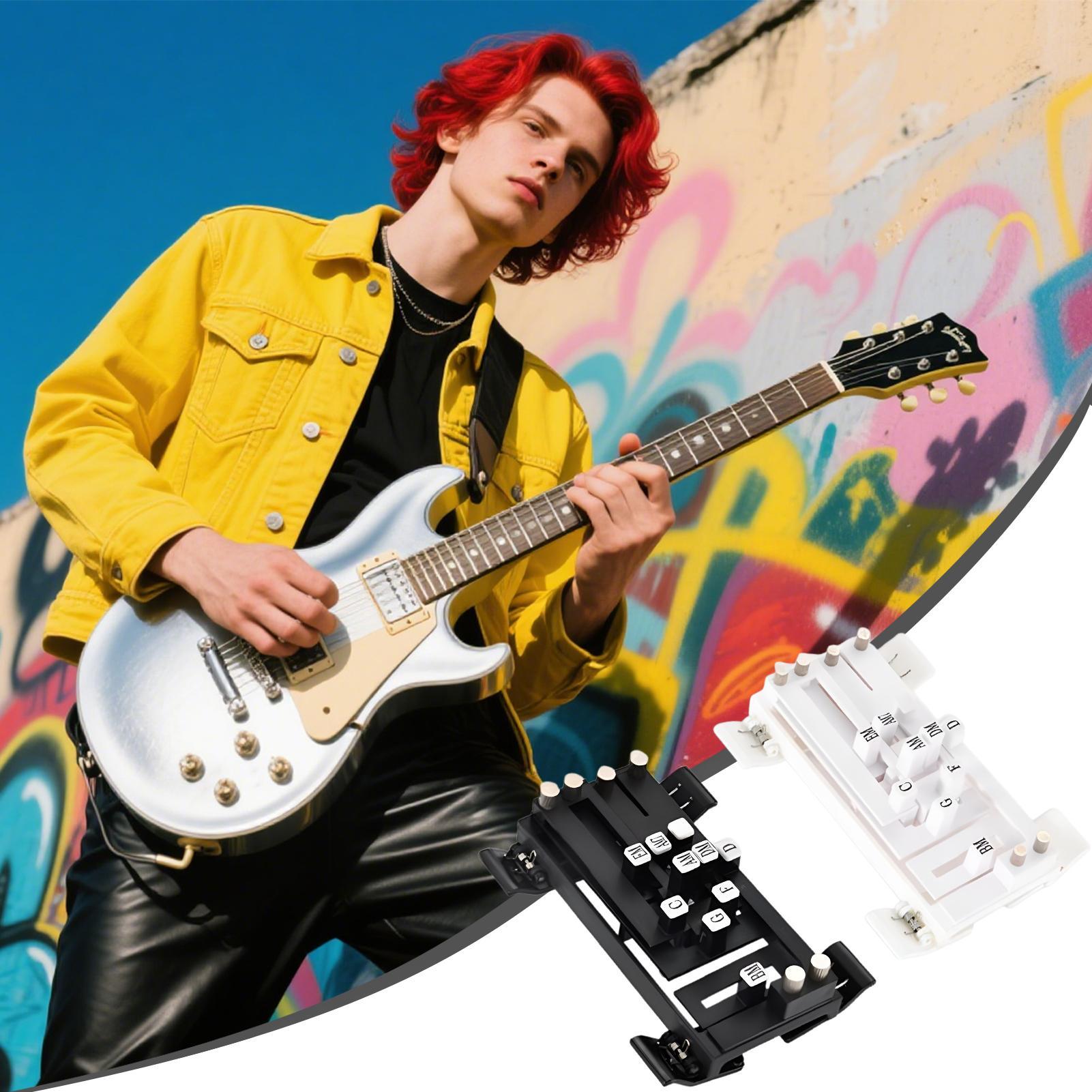 Musical Instrument For Beginners - Gitarren-Akkord-Helfer, Gitarren-Lernwerkzeuge, tragbares Lernsystem, Werkzeug, Leitfaden,