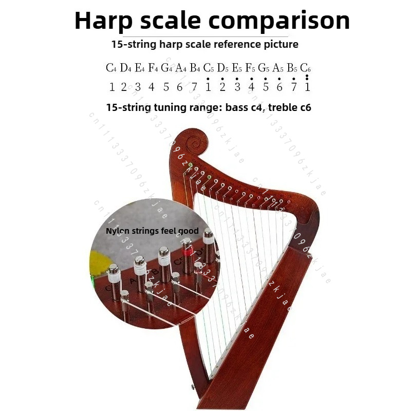 Handgefertigte 15-Ton-Harfe fü – Musical Instrument For Beginners Bewertung und Preis