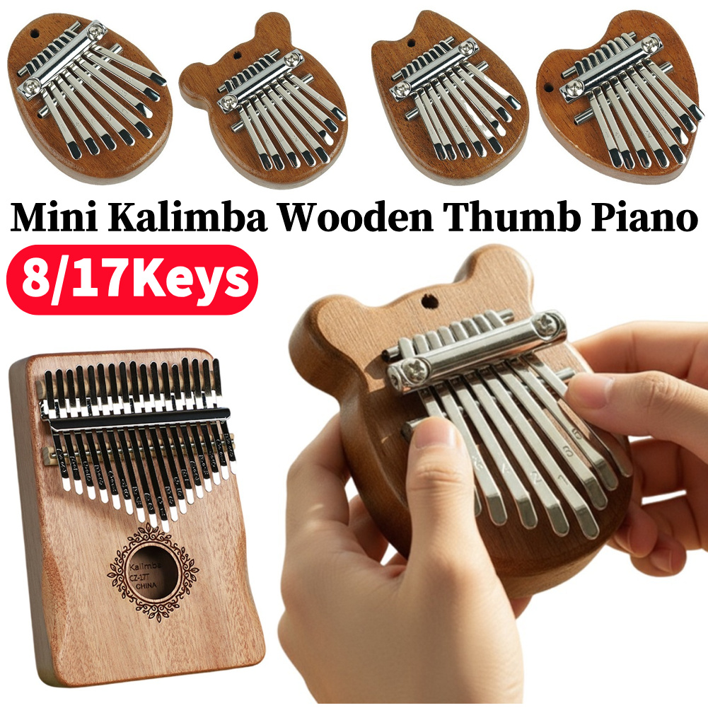 8/17-Tasten Mini Holz-Kalimba  – Musical Instrument For Beginners Bewertung und Preis