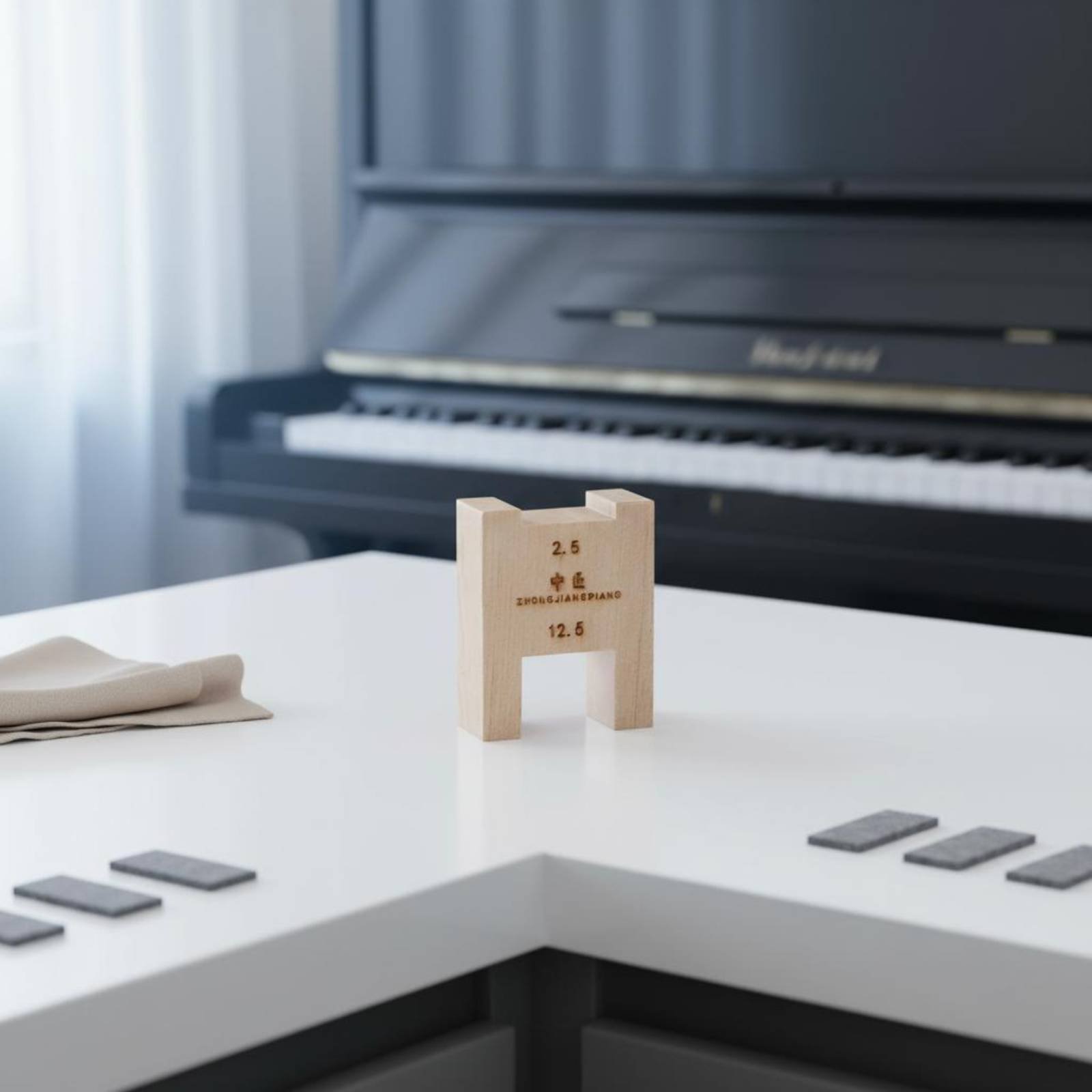 Schwarz-weiße Tastentiefenmess – Musical Instrument Repair Shop Bewertung und Preis